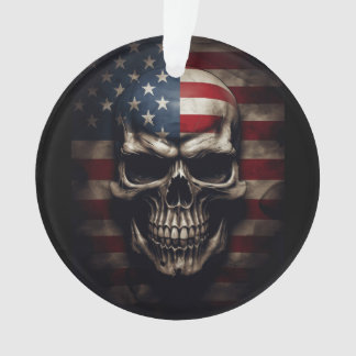 Amerikanischer Flaggen-Schädel  Ornament