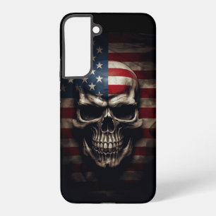 Amerikanischer Flaggen-Schädel Samsung Galaxy Hülle