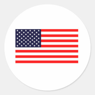 Amerikanischer Flaggenaufkleber Runder Aufkleber
