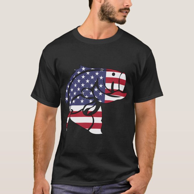 Amerikanischer Flaggenbarsch T-Shirt (Vorderseite)
