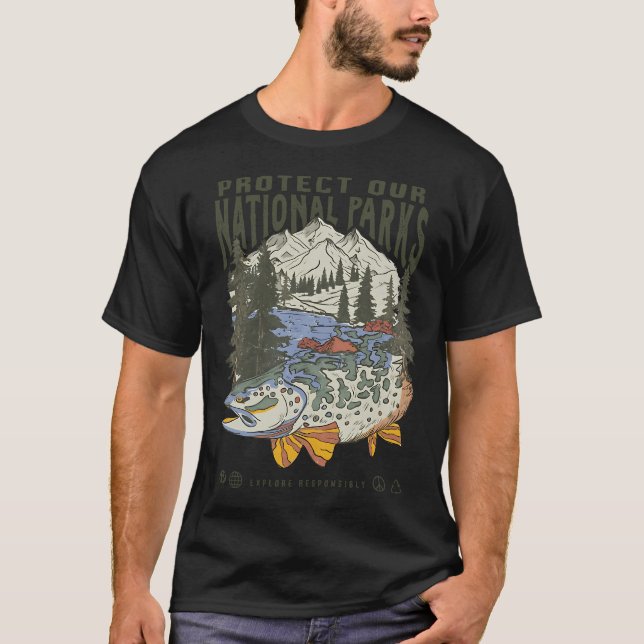 Amerikanischer Flaggenbarschfischen T-Shirt (Vorderseite)