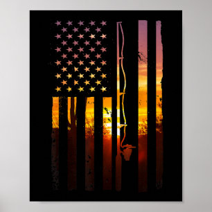 Amerikanischer Flaggenfisch Angler Fischer Fischma Poster
