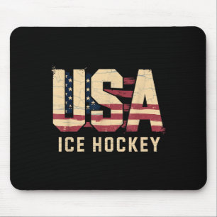 Amerikanischer Flaggenhockey Mousepad