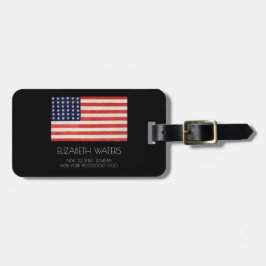 AMERIKANISCHER FLAGGENREISETAG GEPÄCKANHÄNGER