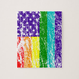 Amerikanischer Flaggenstolz Puzzle