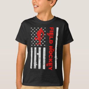 Amerikanischer Flaggenverteidiger Torwart-Tor Feld T-Shirt