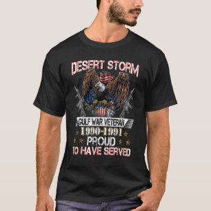 Amerikanischer Flaggenwüstensturm Veteran Proud Ve T-Shirt