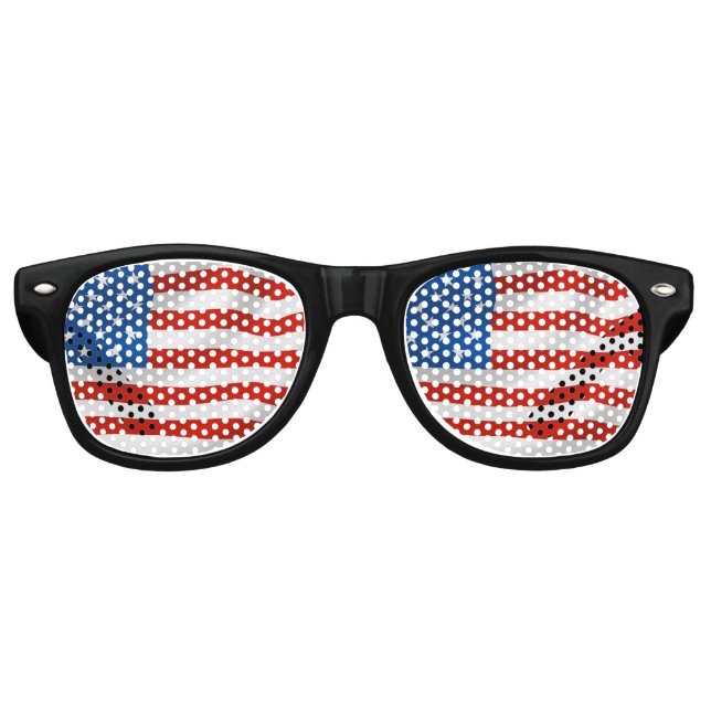 AMERIKANISCHER FLAGGFLAG-NOVELTY-SUNGLASSENSCHATTE PARTYBRILLE (Vorderseite)