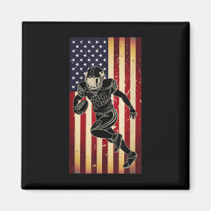 Amerikanischer Footballspieler USA-Flagge Stolz Fo Magnet