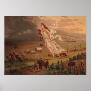 Amerikanischer Fortschritt, John Gast 1872 Poster