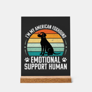 Amerikanischer Foxhound Emotionaler Unterstützungs Acrylschild