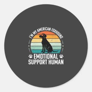 Amerikanischer Foxhound Emotionaler Unterstützungs Runder Aufkleber