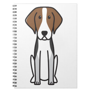 Amerikanischer Foxhound-HundeCartoon Notizblock