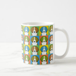 Amerikanischer Foxhound-HundeCartoon Pop-Kunst Kaffeetasse