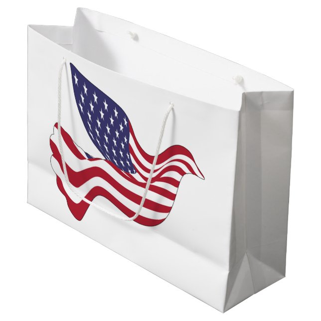 AMERIKANISCHER FRIEDENSABSCHLUSS GROßE GESCHENKTÜTE (Vorderseite Schrägansicht)
