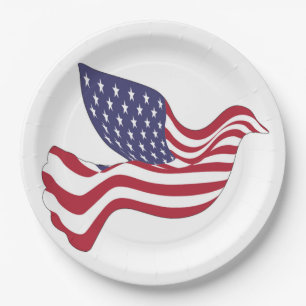 AMERIKANISCHER FRIEDENSABSCHLUSS PAPPTELLER