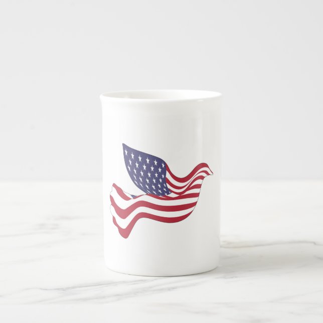 AMERIKANISCHER FRIEDENSABSCHLUSS PROZELLANTASSE (Vorderseite)