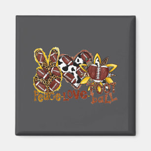 Amerikanischer Friedensfußball Fußball Leopard Lie Magnet