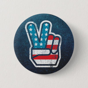 Amerikanischer Friedensknopf Button