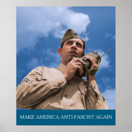 Amerikanischer Funkoperator im Zweiten Weltkrieg M Poster