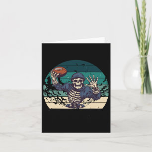 Amerikanischer Fuß Retro Vintage Halloween Skelett Karte