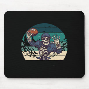 Amerikanischer Fuß Retro Vintage Halloween Skelett Mousepad