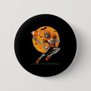 Amerikanischer Fußball Skelett Jungen Halloween Fu Button