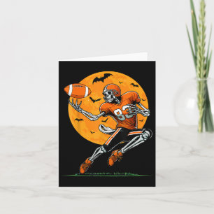 Amerikanischer Fußball Skelett Jungen Halloween Fu Karte