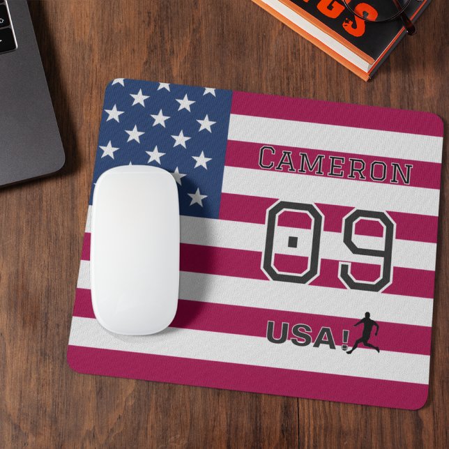 Amerikanischer Fußballathlet Personalisierte Stern Mousepad (Von Creator hochgeladen)