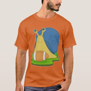 Amerikanischer Fußballsport mit Schnecke T-Shirt