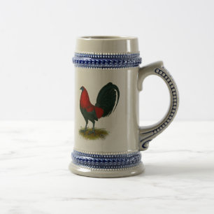 Amerikanischer Gamecock: Braunrot Bierglas