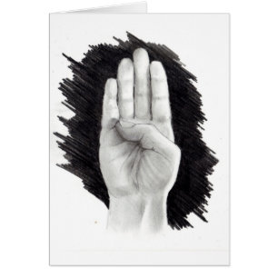 AMERIKANISCHER GEBÄRDENSPRACHE-BUCHSTABE "B "