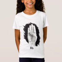 AMERIKANISCHER GEBÄRDENSPRACHE-BUCHSTABE "B "