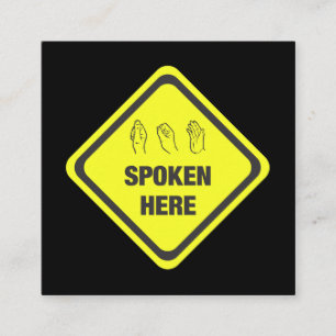 Amerikanischer Gebärdensprache-Interpret Quadratische Visitenkarte