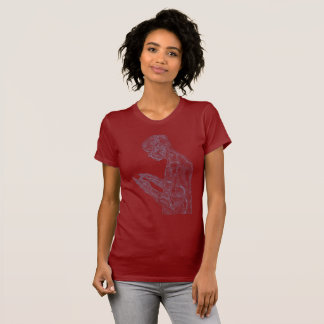Amerikanischer Gebets-Frauen (Moosbeere mit Baby) T-Shirt