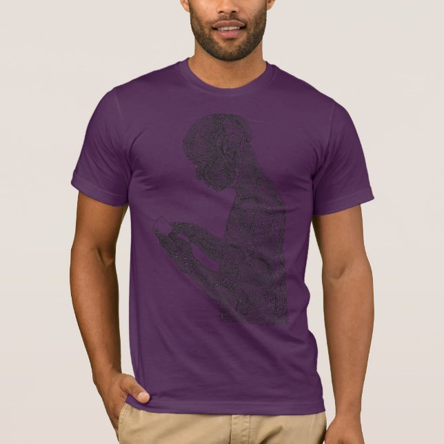 Amerikanischer Gebets-T - Shirt (Aubergine) (Vorderseite)
