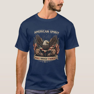 Amerikanischer Geist Adler Patriotische USA-Flagge T-Shirt