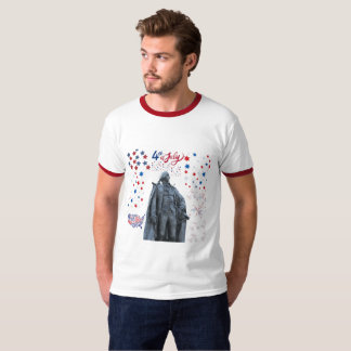 Amerikanischer Geist leuchtet rot T-Shirt