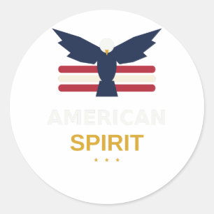 Amerikanischer Geist – Patriotischer Adler USA Runder Aufkleber