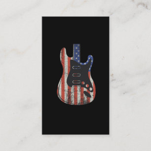 Amerikanischer Gitarrist US-Flagge Musikliebhaber Visitenkarte