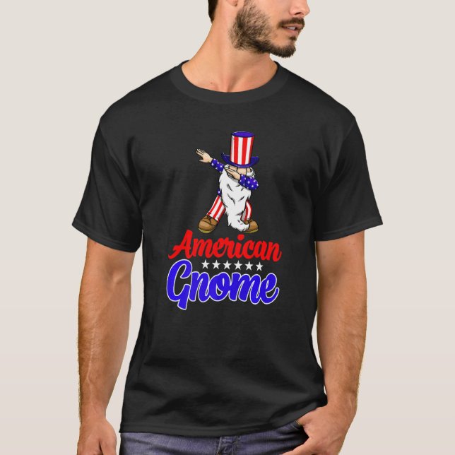 Amerikanischer Gnom Frauen Unabhängigkeit Amerika- T-Shirt (Vorderseite)