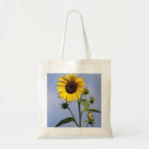 Amerikanischer Goldfinch auf Sonnenblume Tragetasche