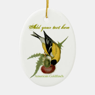 Amerikanischer Goldfinch Keramikornament