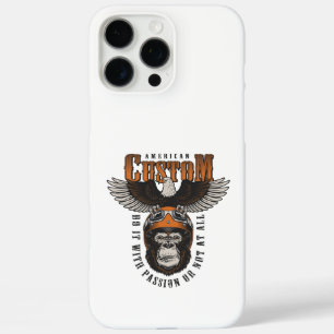 Amerikanischer Gorilla-Motorrad-Vintage-Biker-Adle iPhone 16 Pro Max Hülle