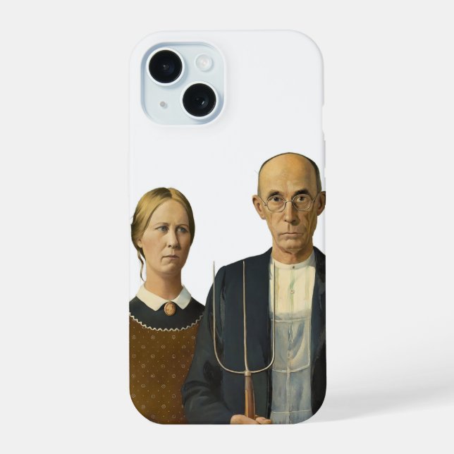 Amerikanischer Gothic iPhone 15 Hülle (Rückseite)