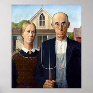 Amerikanischer-Gothic-Plakat Poster