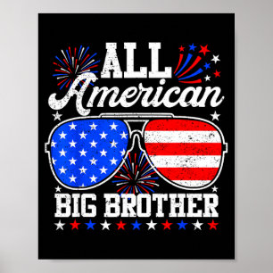 Amerikanischer großer Bruder 4. Juli Familien-Matc Poster