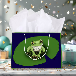 Amerikanischer Grüner Laubfrosch Seeroseblatt Große Geschenktüte