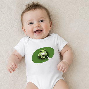 Amerikanischer Grüner Laubfrosch Seerosenblatt Baby Strampler