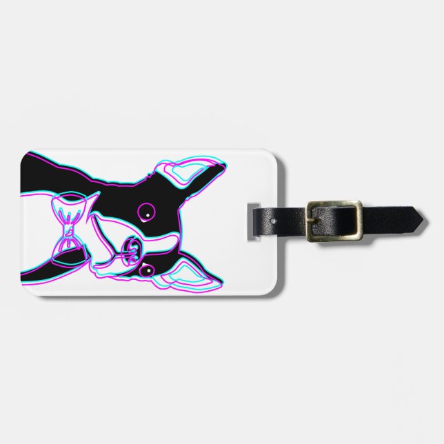 Amerikanischer Herr Gepäckanhänger (Vorderseite horizontal)